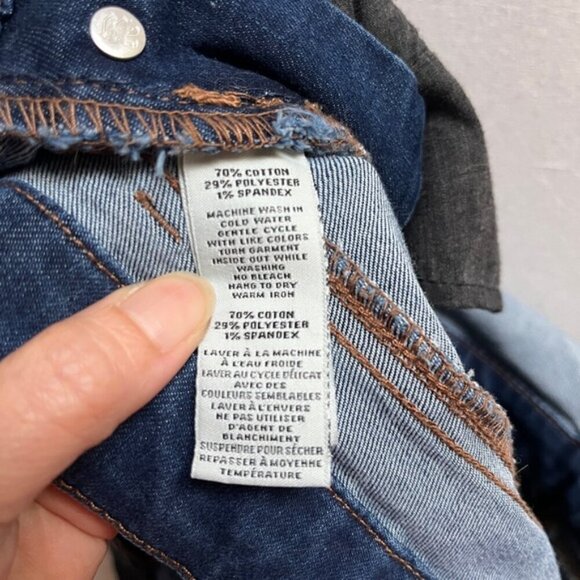 Wax Jean distressed frayed slim denim jean overalls Sz M - Picture 6 of 8